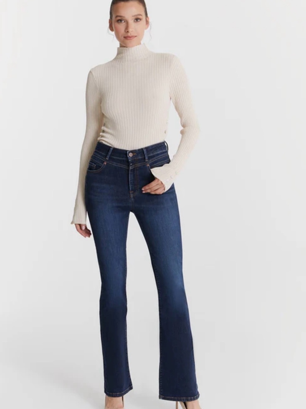 Women's Light Blue Wide Leg Jeans - W32 L34